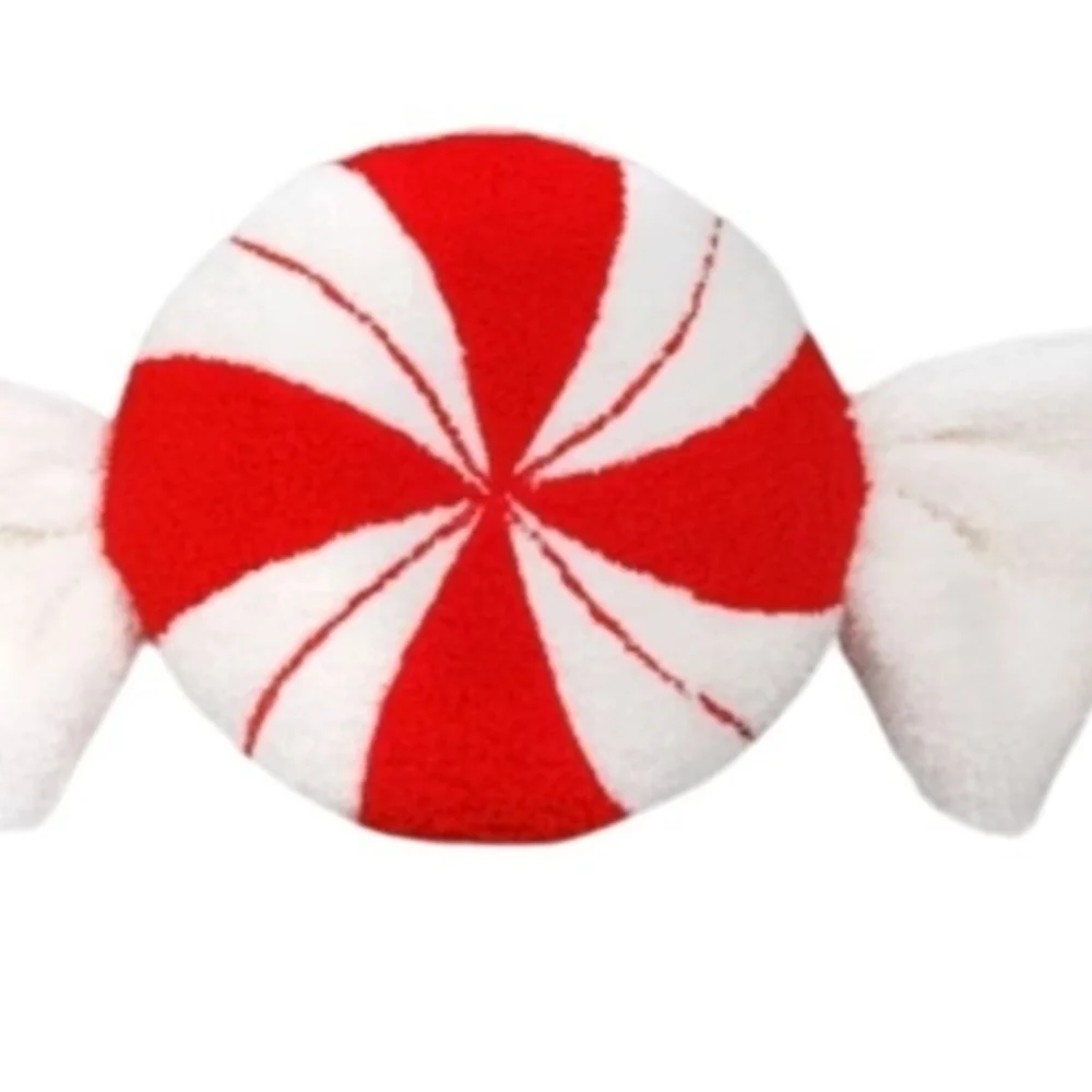 2023 Target Wondershop Christmas Peppermint Candy Plush Throw Pillows - Set Of 2